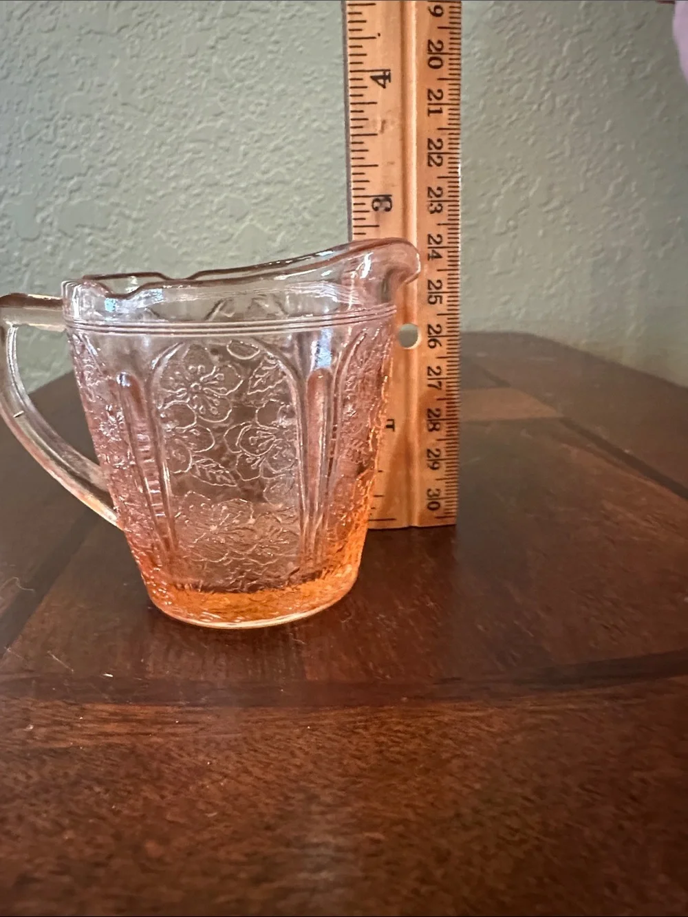 VTG 1930’s Jeannette Pink Cherry Blossom Child’s Toy Creamer Depression Glass